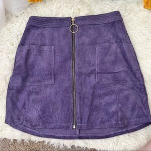 Purple mini skirt